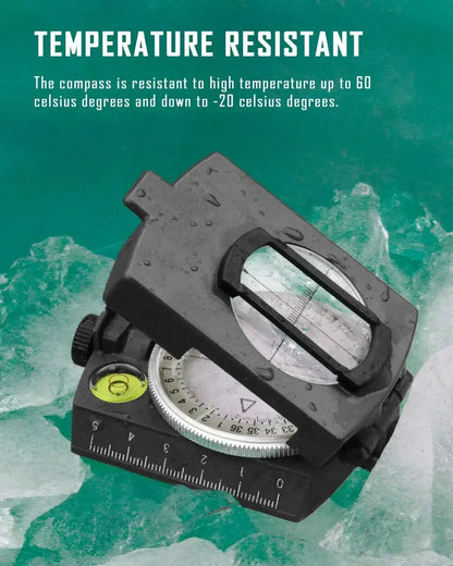 Tactical Survival Compass High Precision Professional Metal Sight Compass Luminous for Outdoor Hiking Climbing Exploring Geology - Urbizia