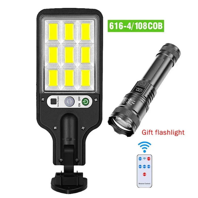 Newest Solar LED Light 300000LM Outdoor Solar Lamp Of Motion Sensor 4 Mode Waterproof IP65 Solar Garden Light Street Yard Lanter - Urbizia