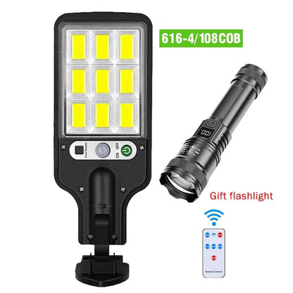Newest Solar LED Light 300000LM Outdoor Solar Lamp Of Motion Sensor 4 Mode Waterproof IP65 Solar Garden Light Street Yard Lanter - Urbizia