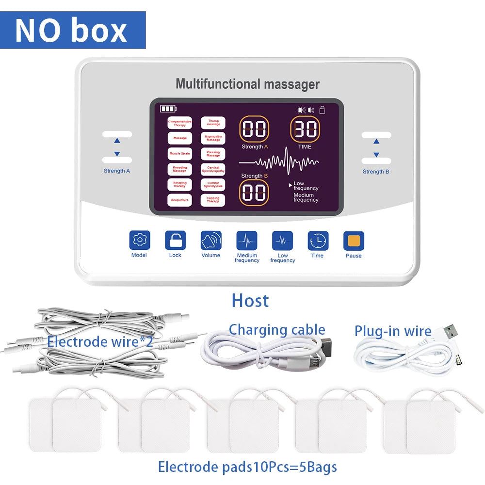 EMS Electric Muscle Stimulator Tens Unit Electrostimulator Pulse Massager Rechargeable Full Body Care Muscle Relax Device