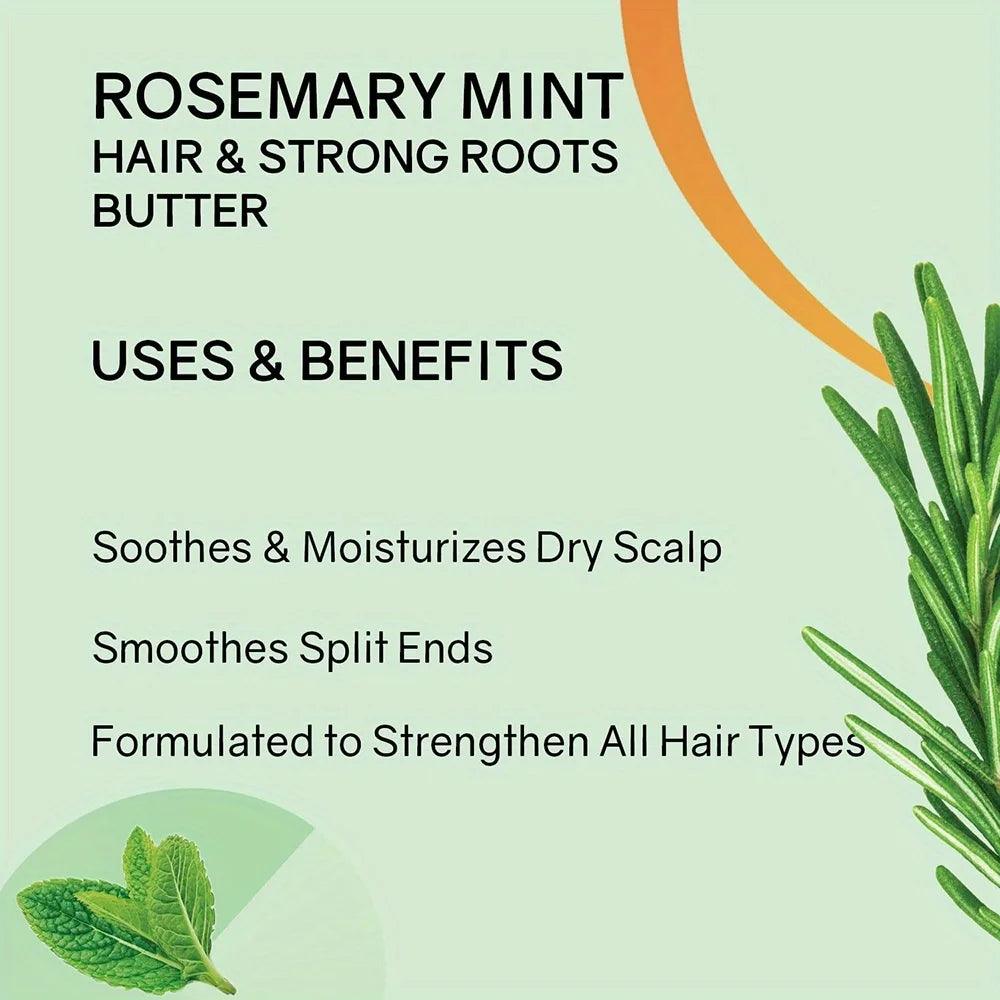 Rosemary Mint Hair Butter for Strong Roots & Growth
