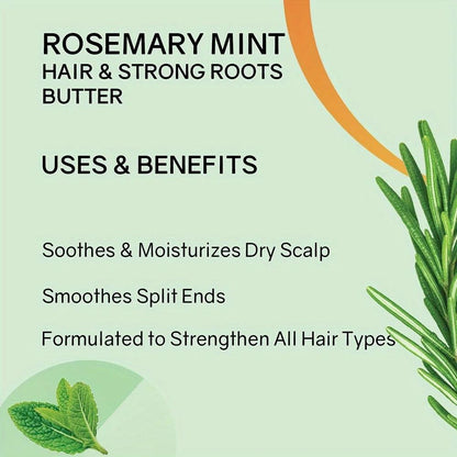 Rosemary Mint Hair Butter for Strong Roots & Growth
