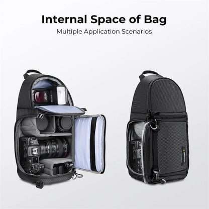 K&F CONCEPT Camera Bag Photography Backpack 10L Waterproof Camera Sling Backpack DSLR/SLR Camera Case For Sony DJI Fuji Bags