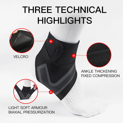 Adjustable Ankle Support Pad Ankle Sleeve Pressure Anti-Spinning Elastic Breathable Support Fitness Sports Safety Prevention