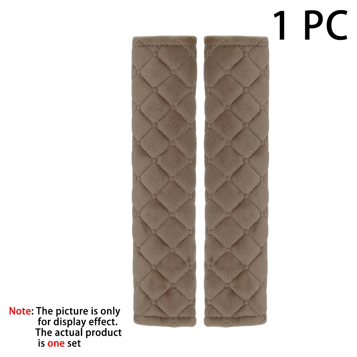 1 PC, Short plush shoulder guard for car seat belts, solid color, comfortable and extended shoulder guard