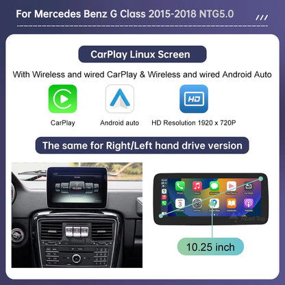 Linux Touch Screen for Mercedes Benz G Class W463 2013-2018 GPS With Wireless Carplay Android Auto Airplay Mirroring Car Radio