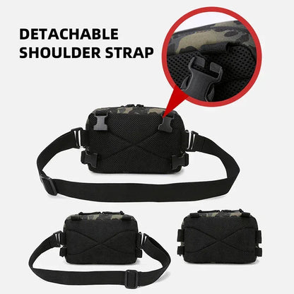Men’s Camo Fishing Vest Chest Pack Outdoor Tackle Bag - Urbizia