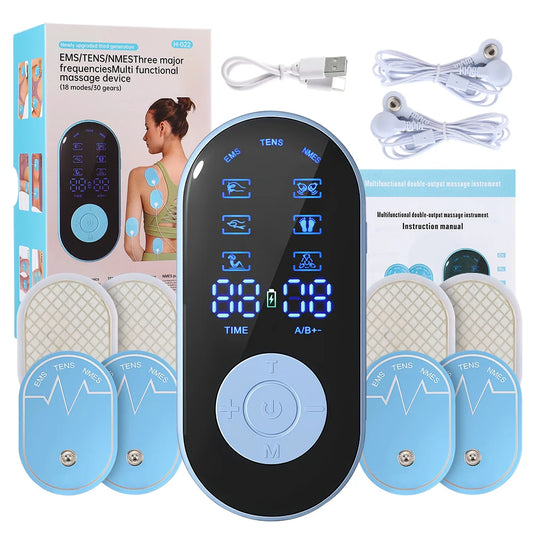 EMS NMES TENS Full Body Electronic Massager – 18 Modes, 30 Intensity Levels