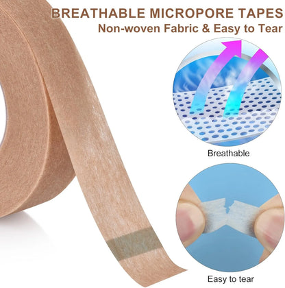 2 Rolls Nose Tape for Rhinoplasty Shaping Nose Bandage Micropore Thinoplasty Tape Hypoallergenic Medical Paper Tape