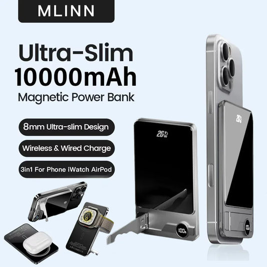 Ultra Slim Magnetic Power Bank 10000mAh 20W Wireless Fast Charge