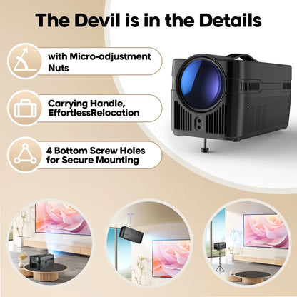 Magcubic Auto Focus Ultra Short Throw Projector 900ANSI With Auto Offset 1080P 8K HD WiFi6 BT5.4 Allwinner H726 Voice HY450C