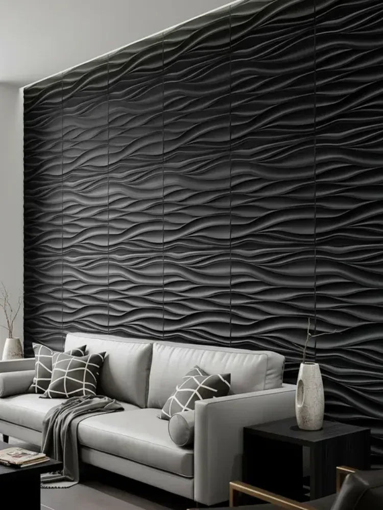 20PCS 3D Wall Panels 30x30cm Indoor Wall Decoration for Living Room Bedroom Hotel Office Mural Tile-Panel-Mold 3D Wall Sticker - Urbizia