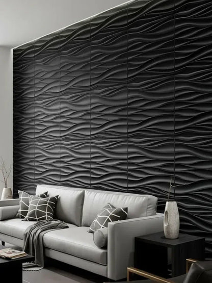 20PCS 3D Wall Panels 30x30cm Indoor Wall Decoration for Living Room Bedroom Hotel Office Mural Tile-Panel-Mold 3D Wall Sticker - Urbizia