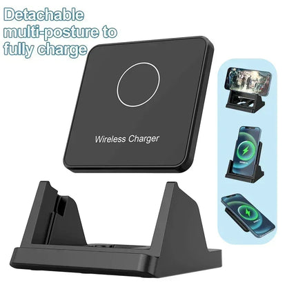 30W Wireless Charger Pad Stand Desktop Ultra-thin Mobile Phone For iPhone 15 14 13 12 Samsung Xiaomi Fast Charging Dock Station - Urbizia