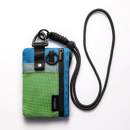 Minimalist RFID Blocking Small Wallet with ID Window,WaterResistant Zip Id Case Wallet with Lanyard Keychain for Cards,Cash