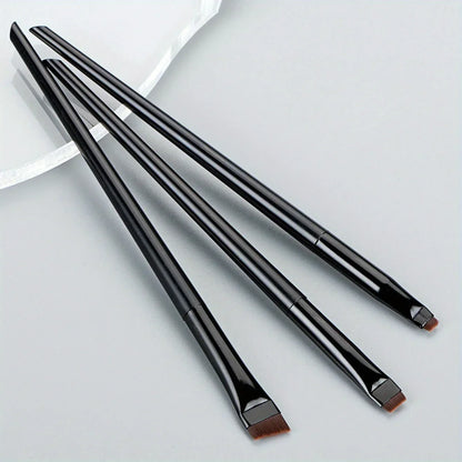 3Pcs Precision Eyeliner & Eyebrow Brush Set