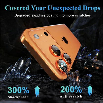 Orange Metal Glass Camera Lens Protector for IPhone 17 Air 16 15 14 13 Pro Max Plus 17Air 16Pro 17Pro i17 IPones Ring Lens Cover