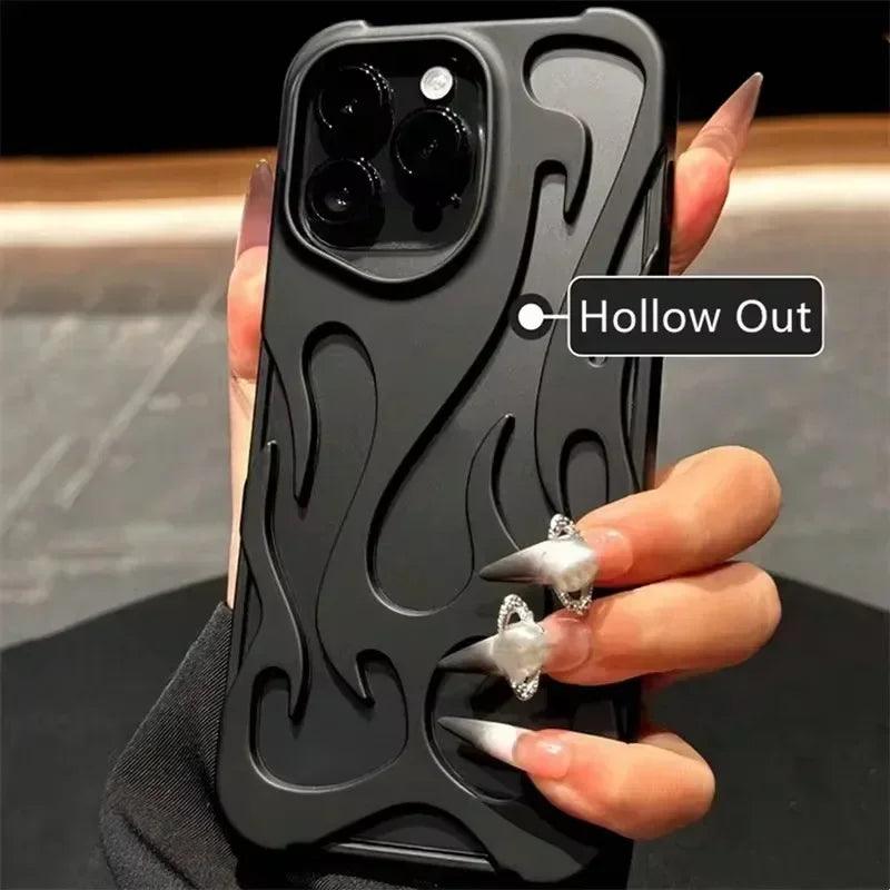 3D Flame Matte TPU Case for iPhone 17–11 Series