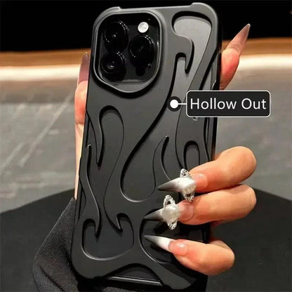 3D Flame Matte TPU Case for iPhone 17–11 Series