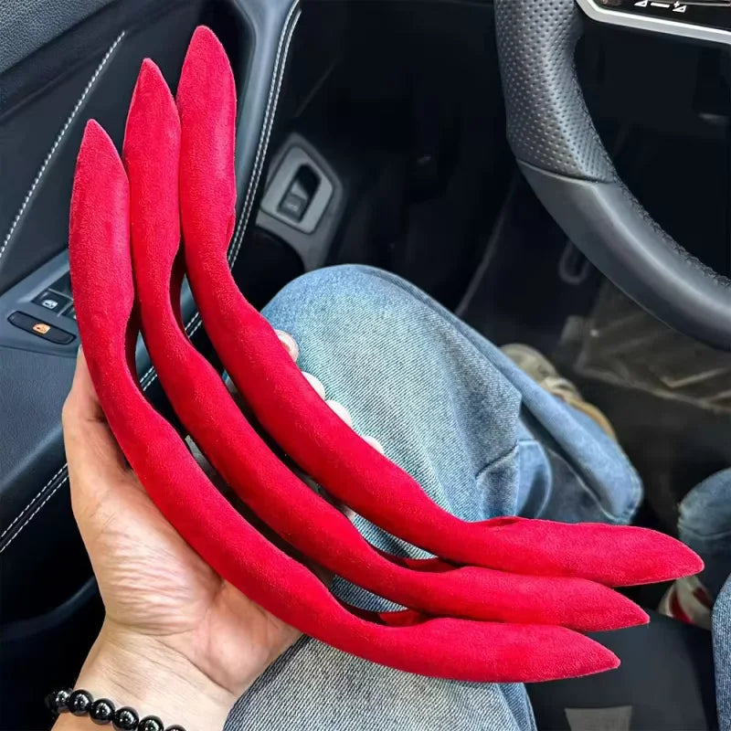 2026 2/3PCS Suede Universal 38CM Car Steering Wheel Booster Cover Non-Slip Auto Interior Steer Protector Decoration Accessories
