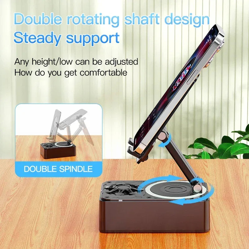 3-in-1 Bluetooth Speaker Phone Power Bank Foldable Wireless Speaker Phone Stand with Anti-Slip Pads For Video Meeting Live - Urbizia