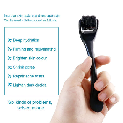 2026Derma Roller for Facial Body Hair Growth.540 Needles, Micro Face Roll Tool, Skin Beard,0.2mm, 0.25mm, 0.3mm 2026Derma Roller for Facial Body Hair