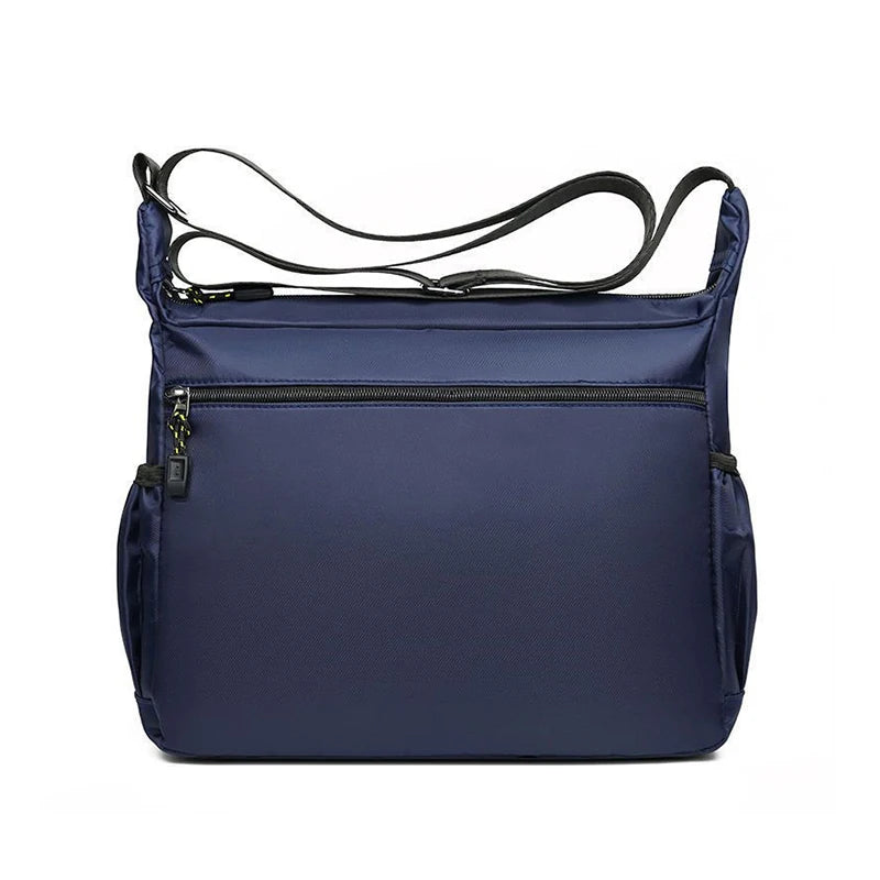 Men Business Crossbody Bag With Multi Layer Pockets Adjustable Shoulder Strap For Work Travel Professional Style