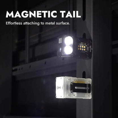 Mini USB Rechargeable LED Flashlight Magnetic Work Light Portable Super Bright COB Torch for Camping Outdoor Emergency Use - Urbizia