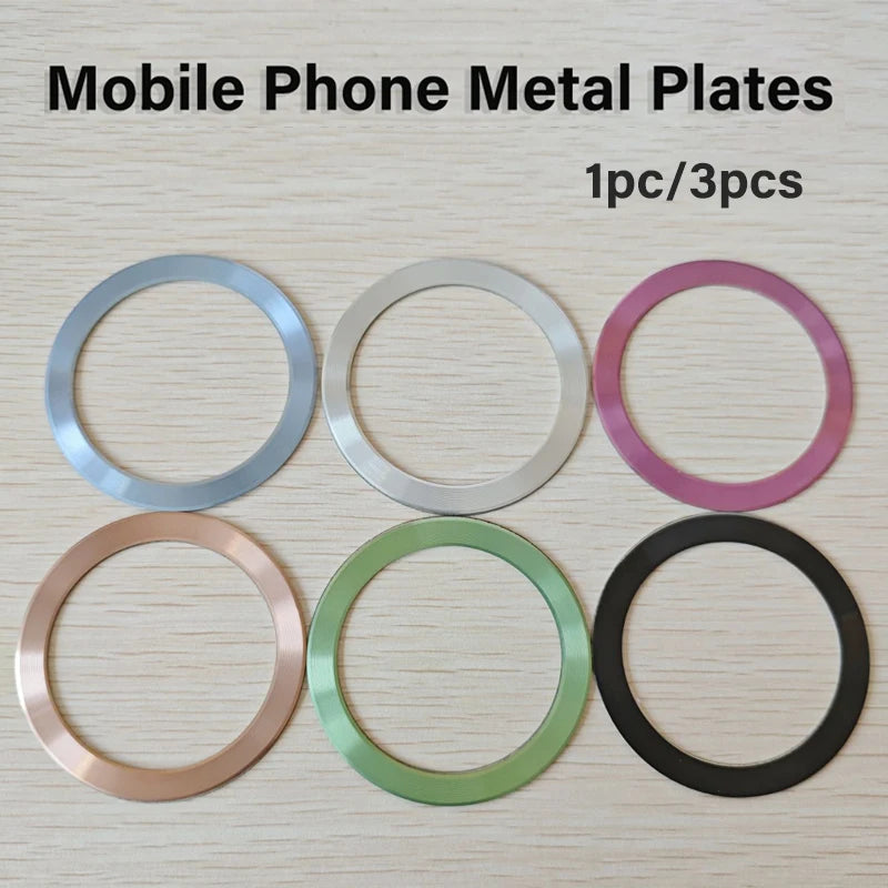 Mobile Phone Colourful Metal Plate for Magsafe Wireless Charging Phone Holder Back Sticker Sheet for iPhone 17 16 15 Pro Xiaomi