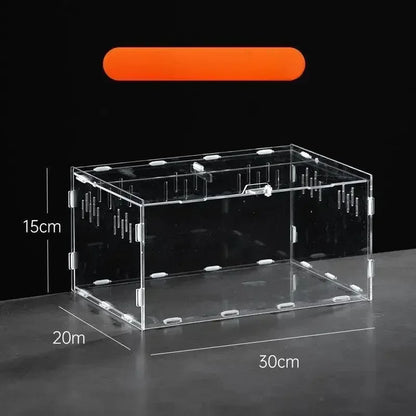Reptile Habitat Terrarium Breeding Box Acrylic Case Nano Arboreal Tarantula Enclosure Spider Scorpion Bearded Dragon Habitat - Urbizia
