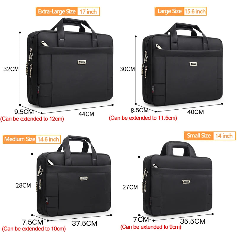 Large Capacity Briefcase Bag Men Business Bag 17 15.6 14 inch Laptop Bag Shoulder Bags Canvas Handbags Messenger Work Tote Bag