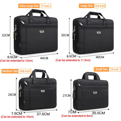 Large Capacity Briefcase Bag Men Business Bag 17 15.6 14 inch Laptop Bag Shoulder Bags Canvas Handbags Messenger Work Tote Bag