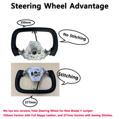 Yoke Handle For Tesla New Model Y Juniper Model YL Heating Yoke Steering Wheel Personalized Racing Leather Customized Accessorie