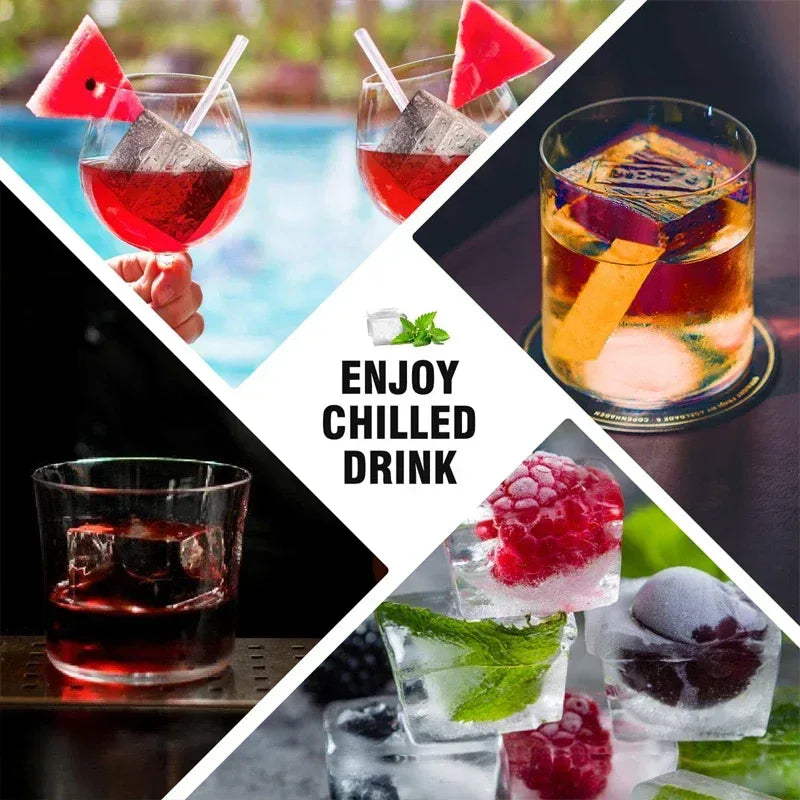 15 Grid Silicone Ice Cube Tray Large Freezer Mold