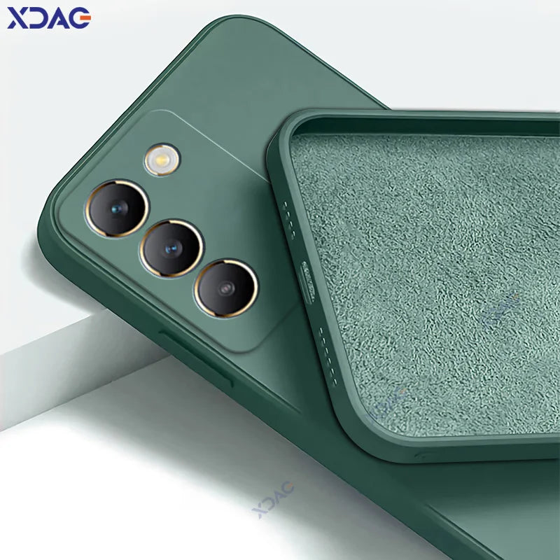 Luxury Dual Layer Cellphones Case Cover for VIVO V30 Lite V40 SE Lens Protection V30Lite V40SE Soft Square Liquid Silicone Armor
