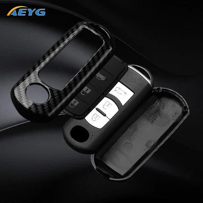 ABS Carbon Fiber Car Key Case Cover For Mazda 2 3 5 6 BL BM GJ Atenza Axela Demio CX-3 CX3 CX-5 CX5 CX7 CX-9 CX8 keychain