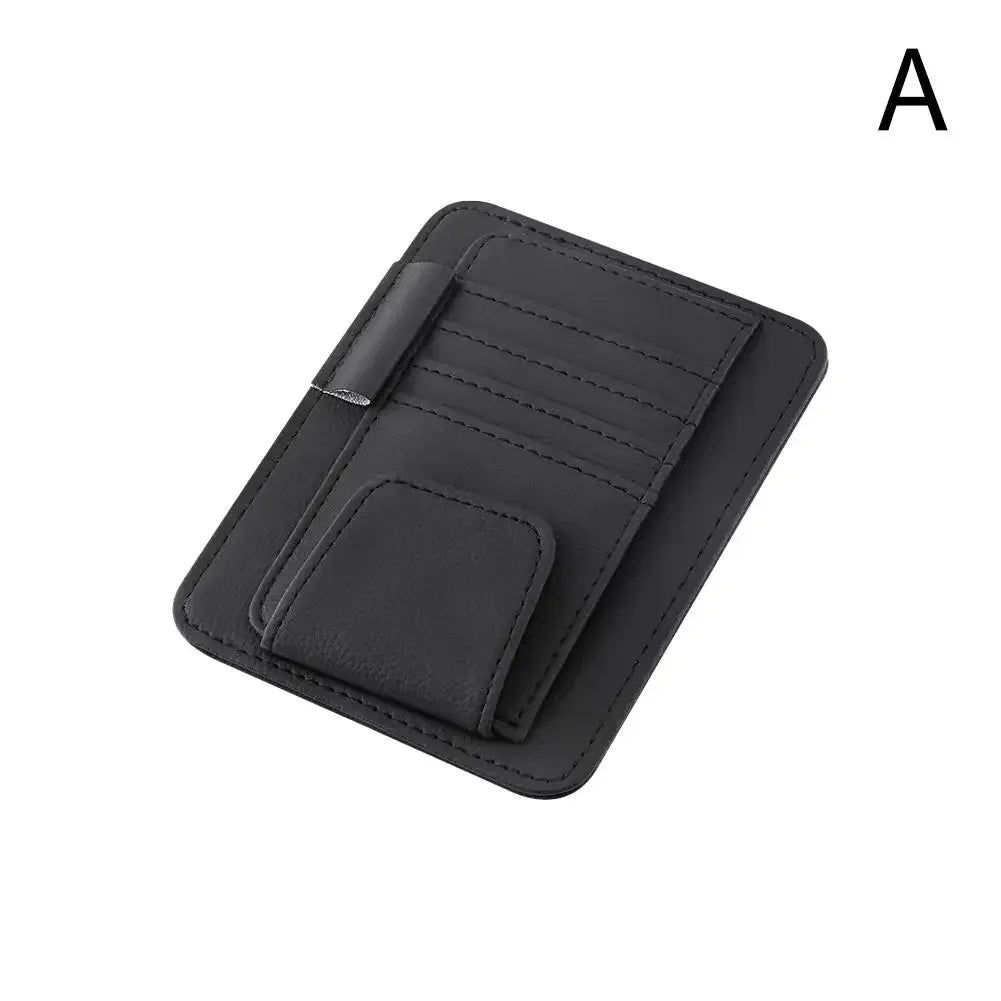 Car Sun Visor Organizer Multi-Pocket Business Card Storage Management Sunglasses Holder Visor Accessories Auto Interior - Urbizia