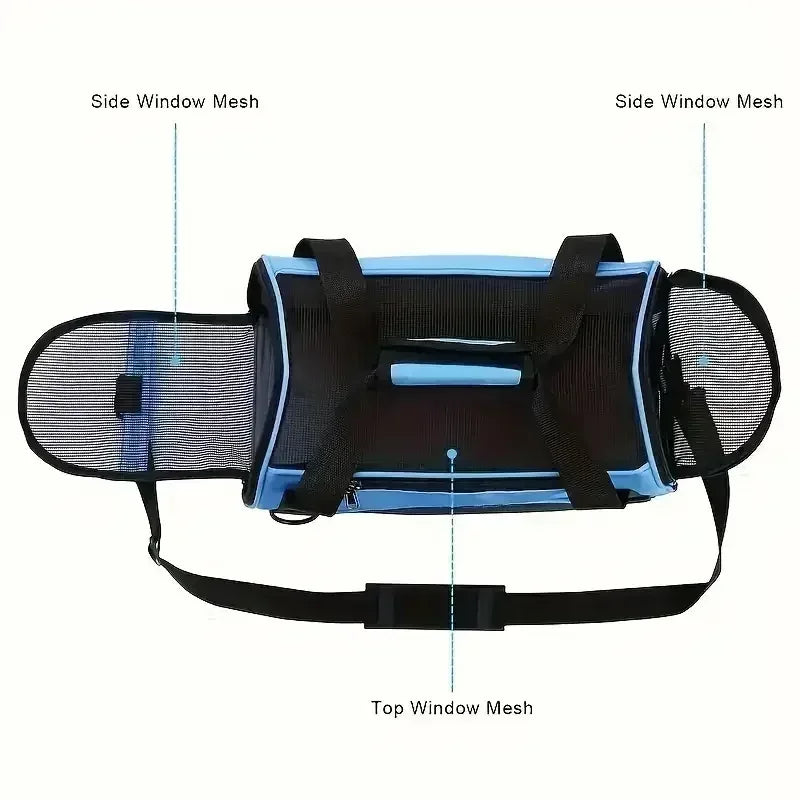 Cat Bags Portable Dog Carrier Bag Mesh Breathable Carrier Bags for Small Dogs Foldable Cats Handbag Travel Pet Bag Transport Bag - Urbizia