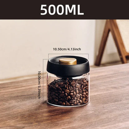 Airtight Glass Storage Jar for Coffee, Tea & Food