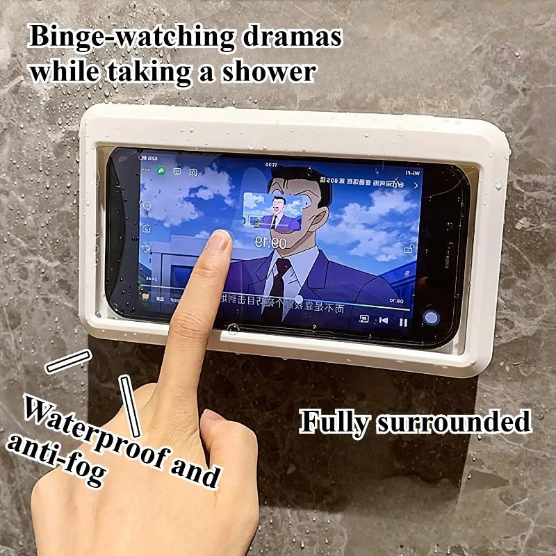 Fixed Universal Waterproof and Anti-fog Mobile Phone Case for Bathroom Shower Phone Holder Waterproof Can Touched Shower Phone