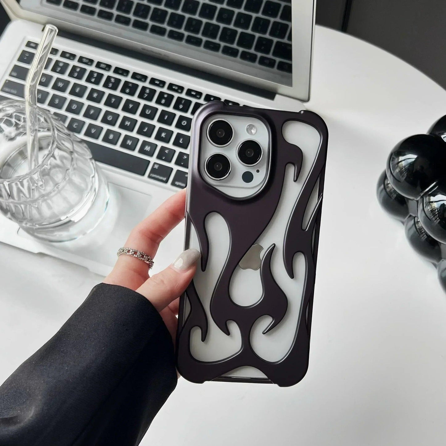 3D Flame Matte TPU Case for iPhone 17–11 Series