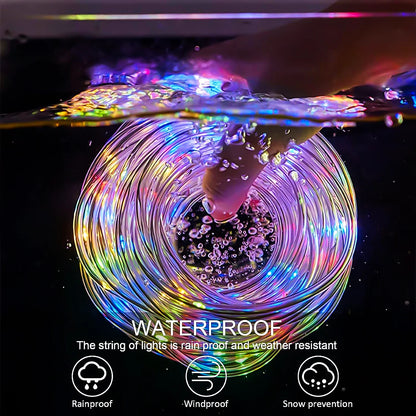 Solar 200 LED Rope Fairy Lights