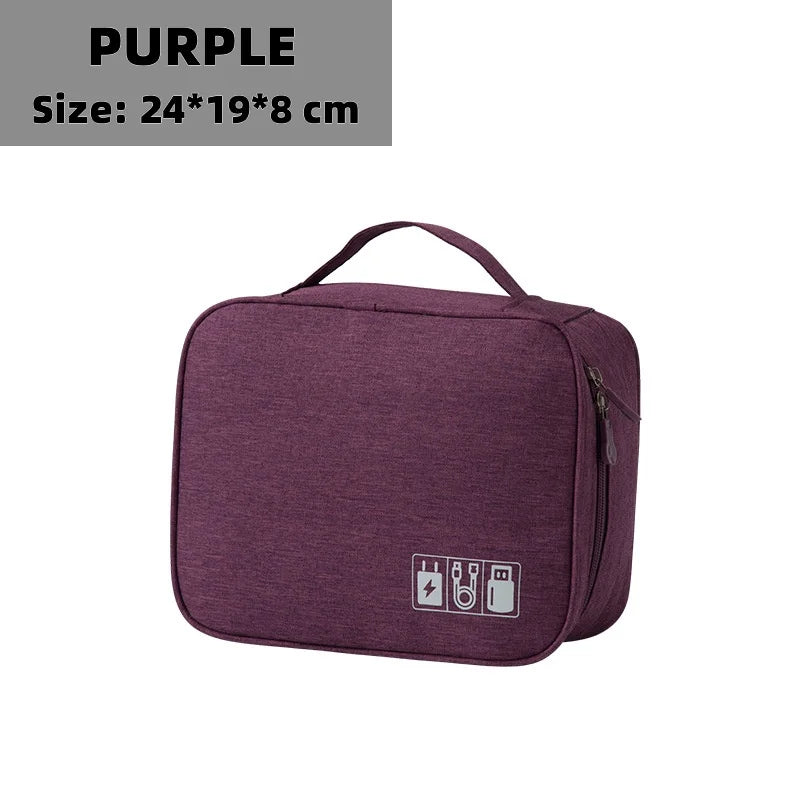Cable Storage Bag Waterproof Digital Electronic Organizer Portable USB Data Line Charger Plug Storage Bag Travel Cable Organizer