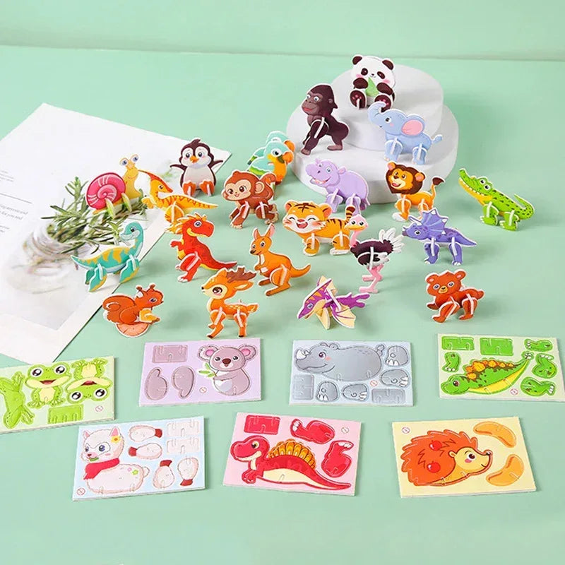 30-Piece Mini Animal DIY Jigsaw Puzzle Set for Kids - Urbizia