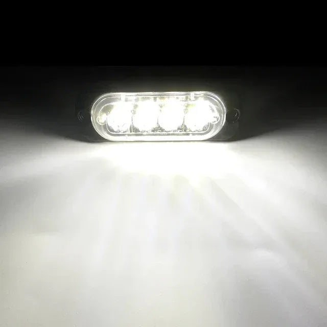 12V 24V Led Strobe Warning Light Emergency Stroboscope Grille Flashing Light bar Truck Car Beacon Lamp Amber Traffic Light Amber - Urbizia