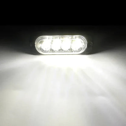 12V 24V Led Strobe Warning Light Emergency Stroboscope Grille Flashing Light bar Truck Car Beacon Lamp Amber Traffic Light Amber - Urbizia