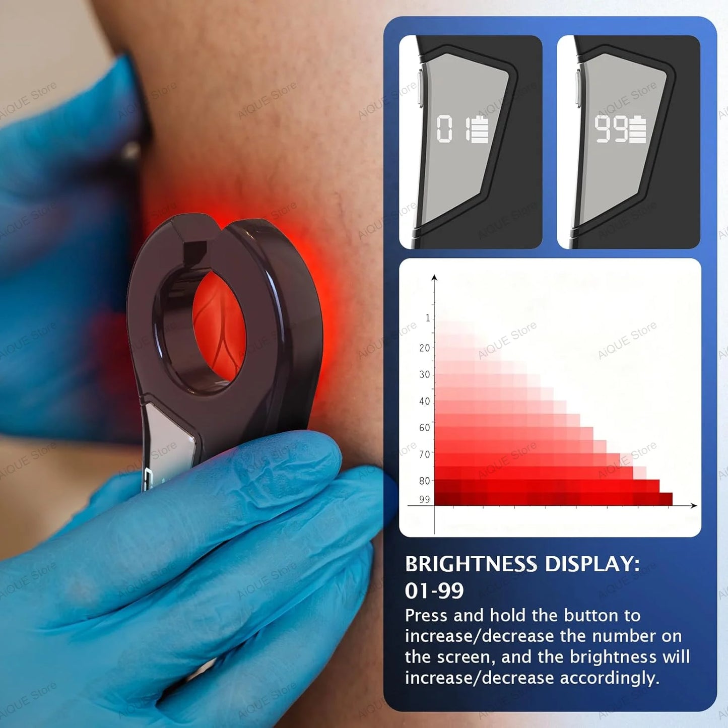 AiQUE Vein Locator with Storage Case Portable Medical Vein Finder Machine Nurse Injection Helper Handheld Emergency Vein Viewer