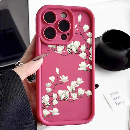 Magnolia Flower Soft TPU Case for iPhone Series