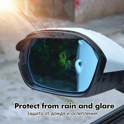 2PCS Car Rearview Mirror Rain Eyebrow Protector Clear Vision Cars Mirror Accessories for Rearview Mirror Sun Visor Shade Cover