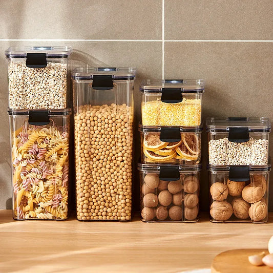 Airtight Kitchen Storage Jar Set – 5 Size Grain Containers